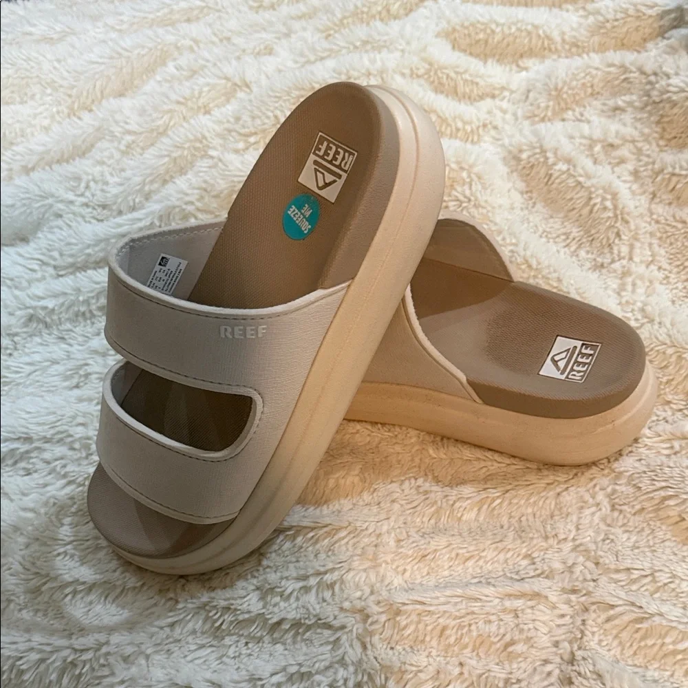 Reef Tan Double Strap Slides - Picture 2 of 2